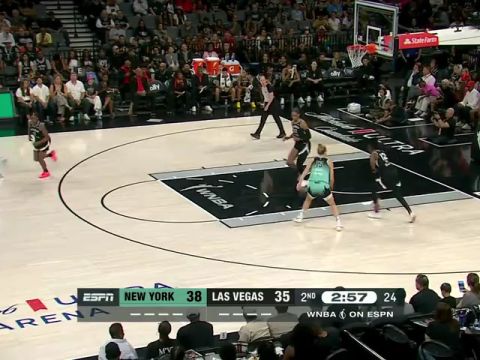 WNBA常规赛：纽约自由人vs拉斯维加斯王牌第2节英文原声回放