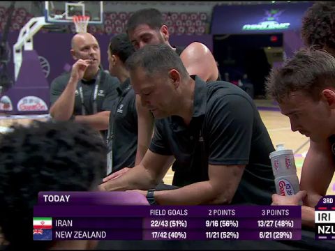 男篮亚洲杯季军赛：伊朗vs新西兰第3节英文原声回放