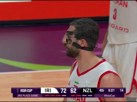 男篮亚洲杯季军赛：伊朗vs新西兰第4节英文原声回放