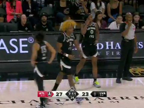 WNBA常规赛：亚特兰大梦想vs拉斯维加斯王牌第2节中文解说回放