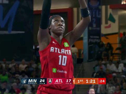 WNBA常规赛：山猫vs梦想第1节英文原声回放