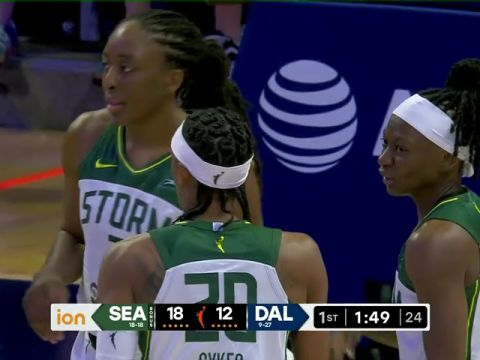 WNBA常规赛：西雅图风暴vs达拉斯飞翼第1节英文原声回放