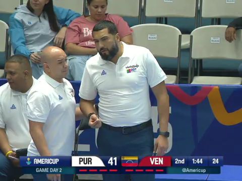 男篮美洲杯：波多黎各vs委内瑞拉第2节英文原声回放