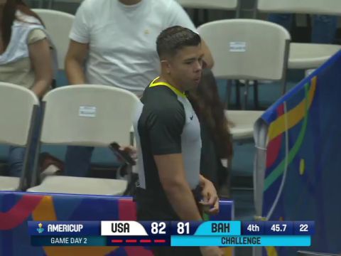 男篮美洲杯：美国vs巴哈马第4节英文原声回放