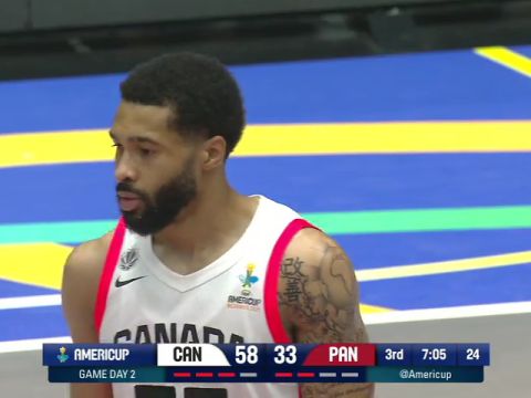 男篮美洲杯：加拿大vs巴拿马第3节英文原声回放
