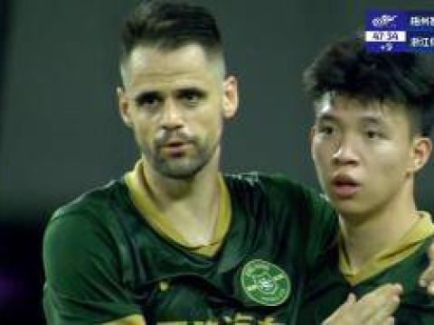 [进球视频]将功补过?！王钰栋助攻弗兰克破门，浙江1-1扳平梅州