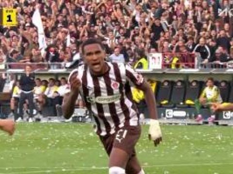 [进球视频] 多特1-1遭圣保利扳平！洪通吉头球破门攻入个人德甲首球！