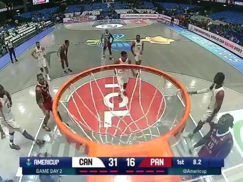 男篮美洲杯：加拿大vs巴拿马英文原声全场回放
