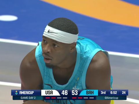 男篮美洲杯：美国vs巴哈马第3节英文原声回放