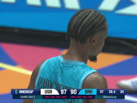 男篮美洲杯：美国vs巴哈马加时赛英文原声回放