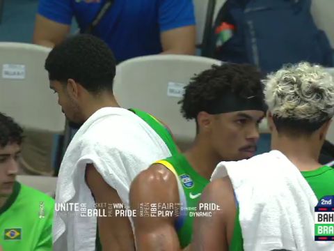 男篮美洲杯A组小组赛：巴哈马vs巴西第2节英文原声回放