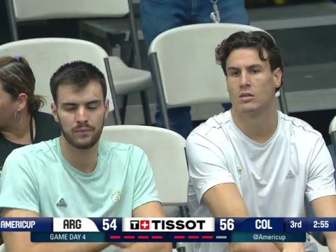 男篮美洲杯C组小组赛：阿根廷vs哥伦比亚第3节英文原声回放