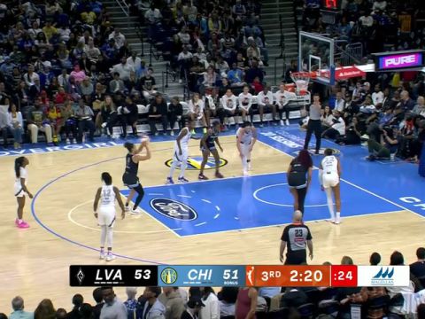 WNBA常规赛：拉斯维加斯王牌vs芝加哥天空第3节中文解说回放