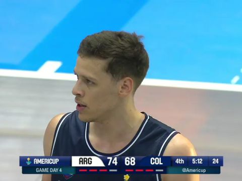 男篮美洲杯C组小组赛：阿根廷vs哥伦比亚第4节英文原声回放