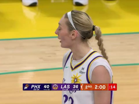WNBA常规赛：菲尼克斯水星vs洛杉矶火花第2节英文原声回放
