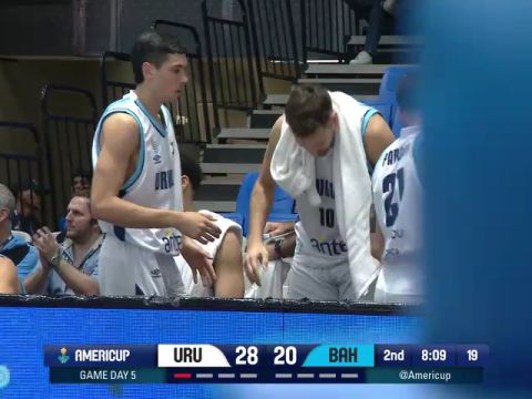 男篮美洲杯：乌拉圭vs巴哈马第2节英文原声回放