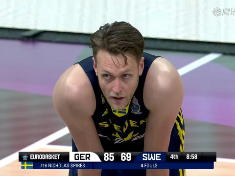 男篮欧洲杯B组小组赛：德国vs瑞典中文解说全场回放