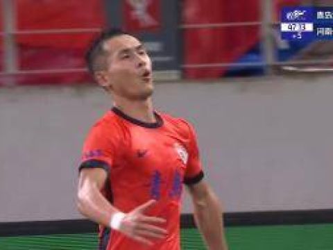 [进球视频]买乌郎打门被挡林创益扫射破门，海牛1-0领先河南队