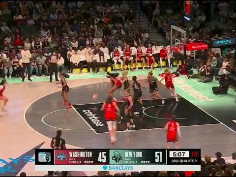 WNBA常规赛：华盛顿神秘人vs纽约自由人第3节中文解说回放