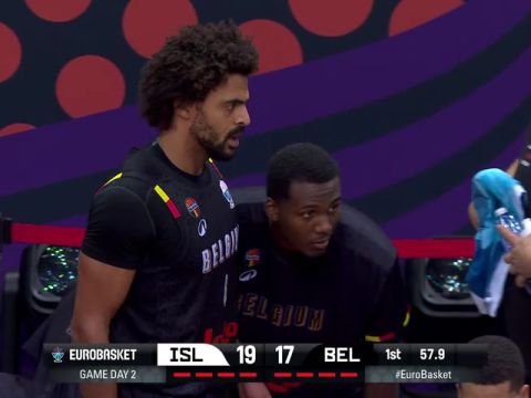 男篮欧洲杯D组小组赛：冰岛vs比利时第1节中文解说回放