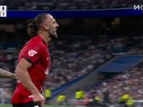 [进球视频] 皇马主场0-1落后马洛卡！穆里奇力压皇马3人抢点头球破门！