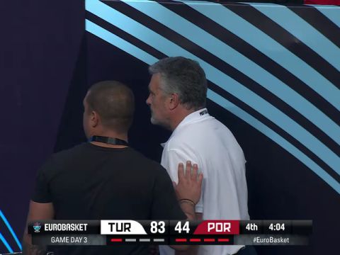 男篮欧洲杯A组小组赛：土耳其vs葡萄牙第4节中文解说回放