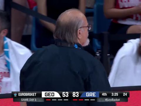 男篮欧洲杯C组小组赛：格鲁吉亚vs希腊第4节中文解说回放