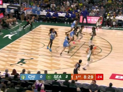 WNBA常规赛：芝加哥天空vs西雅图风暴第1节英文原声回放
