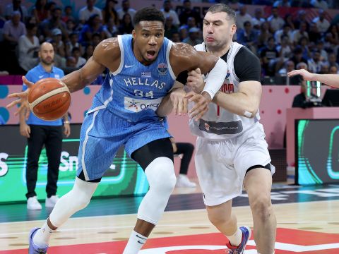 格鲁吉亚53-94希腊 希腊全队命中14记三分大胜格鲁吉亚