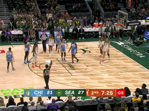 WNBA常规赛：芝加哥天空vs西雅图风暴第2节英文原声回放