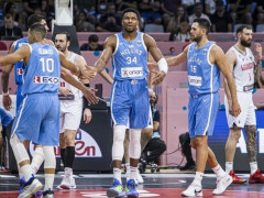 男篮欧锦赛回放全场录像高清：格鲁吉亚男篮vs希腊男篮回放（8月31日）字母哥复出