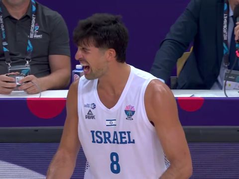 男篮欧洲杯D组小组赛：以色列vs法国第3节中文解说回放