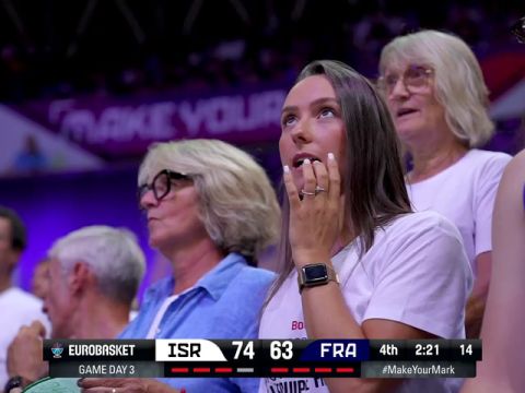 男篮欧洲杯D组小组赛：以色列vs法国第4节中文解说回放