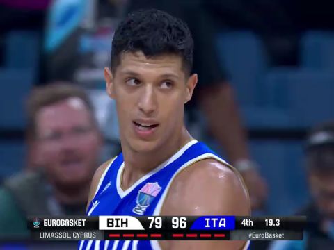 男篮欧洲杯C组小组赛：波黑vs意大利第4节中文解说回放