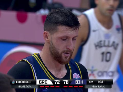 男篮欧洲杯：希腊vs波黑第4节中文解说回放
