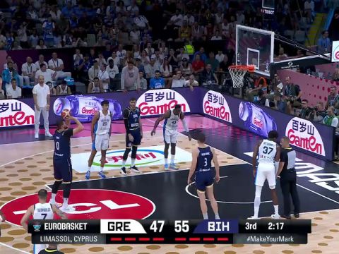 男篮欧洲杯：希腊vs波黑第3节中文解说回放