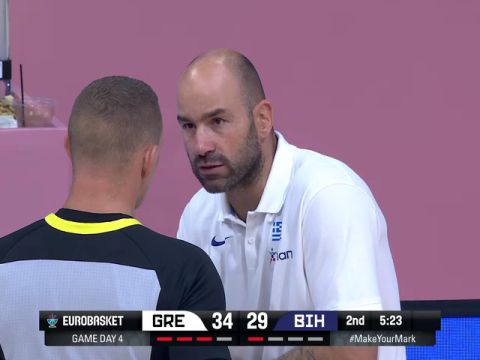 男篮欧洲杯：希腊vs波黑英文原声全场回放