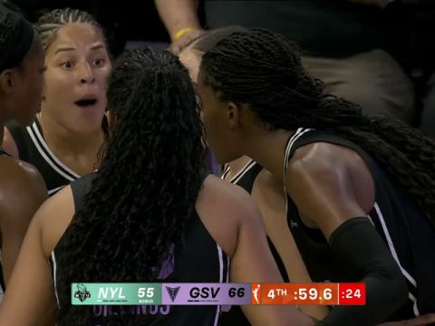WNBA常规赛：纽约自由人vs金州瓦尔基里第4节中文解说回放