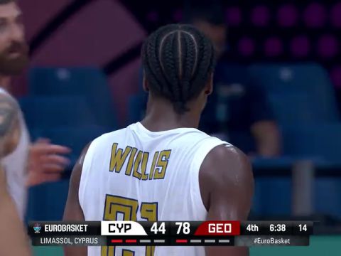 男篮欧洲杯：塞浦路斯vs格鲁吉亚第4节中文解说回放