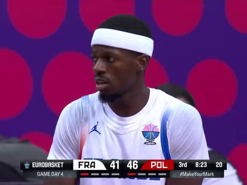 男篮欧洲杯：法国vs波兰第3节中文解说回放