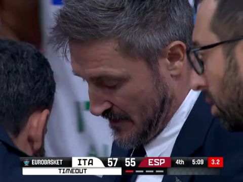 男篮欧洲杯：意大利vs西班牙第4节中文解说回放