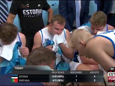 男篮欧洲杯：爱沙尼亚vs葡萄牙第1节中文解说回放