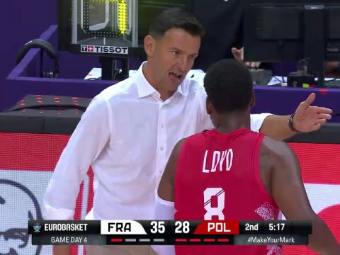 男篮欧洲杯：法国vs波兰第2节中文解说回放