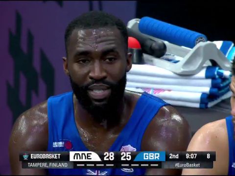 男篮欧洲杯：黑山共和国vs英国第2节英文原声回放