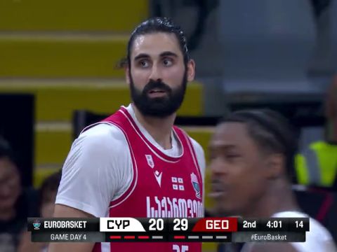 男篮欧洲杯：塞浦路斯vs格鲁吉亚第2节中文解说回放