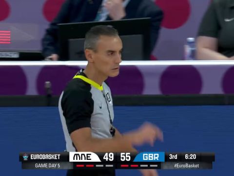 男篮欧洲杯：黑山共和国vs英国第3节中文解说回放