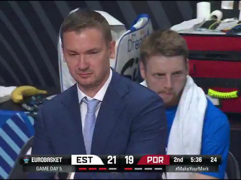 男篮欧洲杯：爱沙尼亚vs葡萄牙第2节中文解说回放