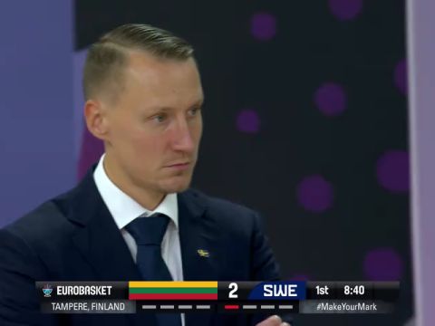 男篮欧洲杯：立陶宛vs瑞典第1节中文解说回放