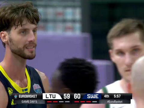 男篮欧洲杯：立陶宛vs瑞典第4节中文解说回放