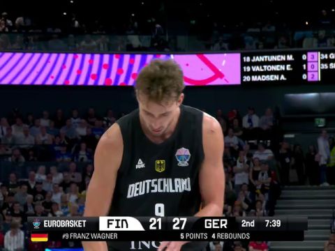 男篮欧洲杯：芬兰vs德国英文原声全场回放